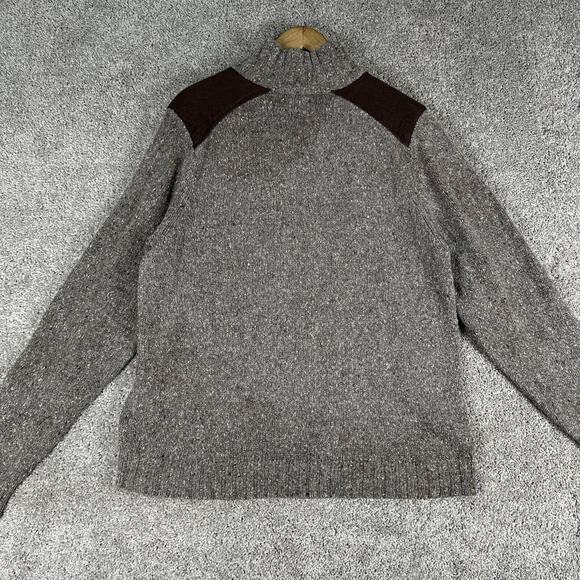 Eddie Bauer Sweater Men L Tight Knit Earth Tone Commando Wool Blend Pullover - Picture 14 of 16